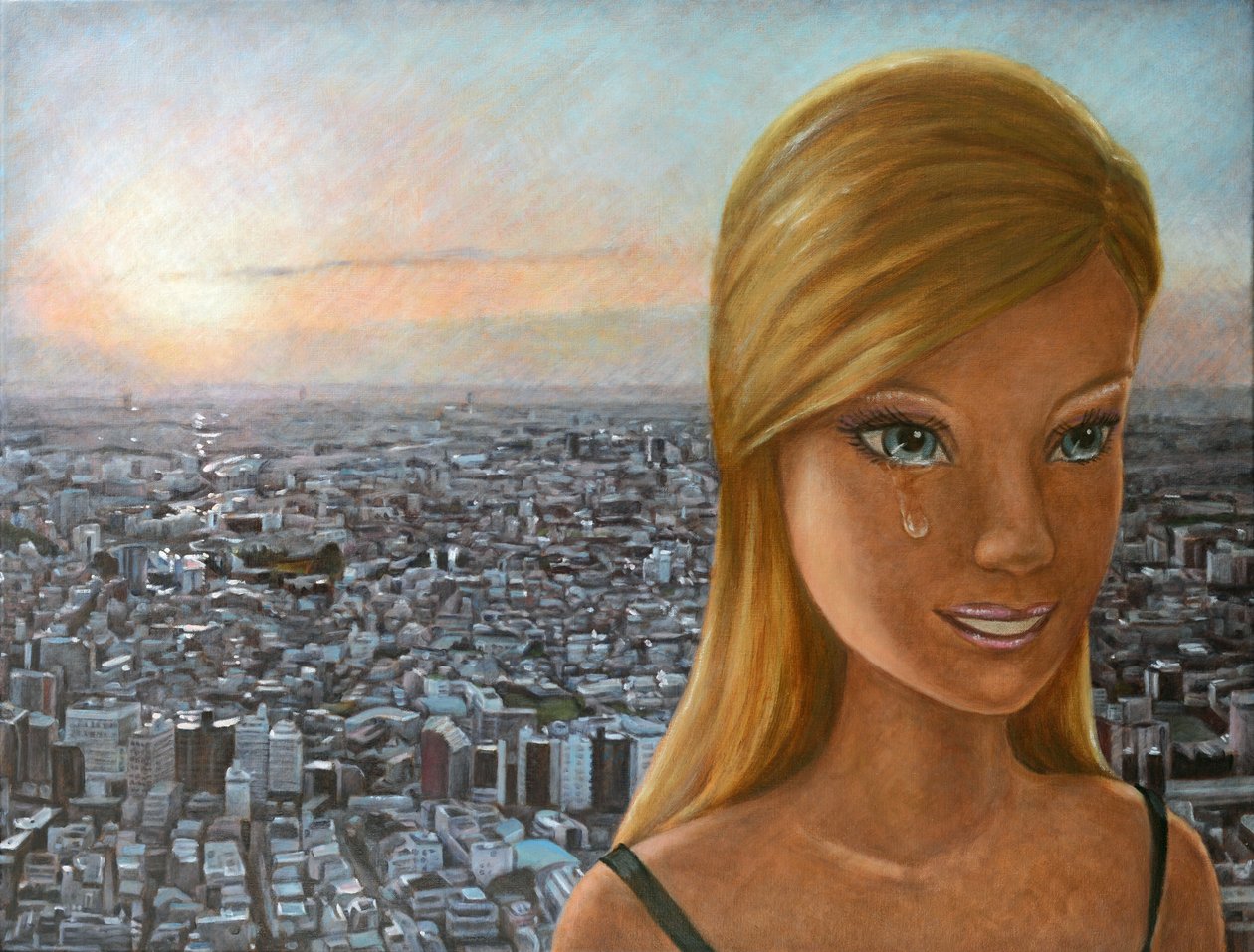 Barbie au crépuscule, 2012 (huile sur toile) - Emiko Aida