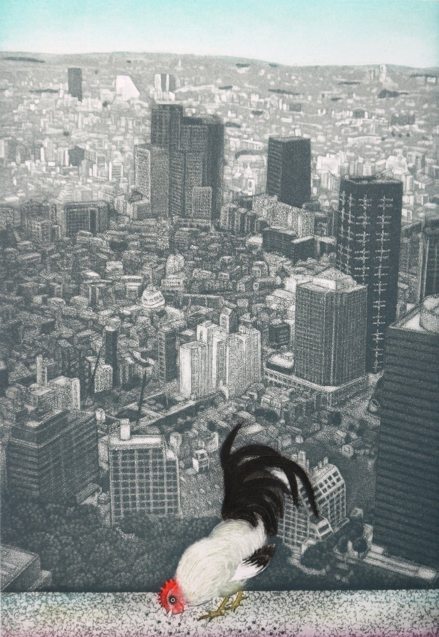 Coq de Jakucyu, 2009 (gravure) - Emiko Aida