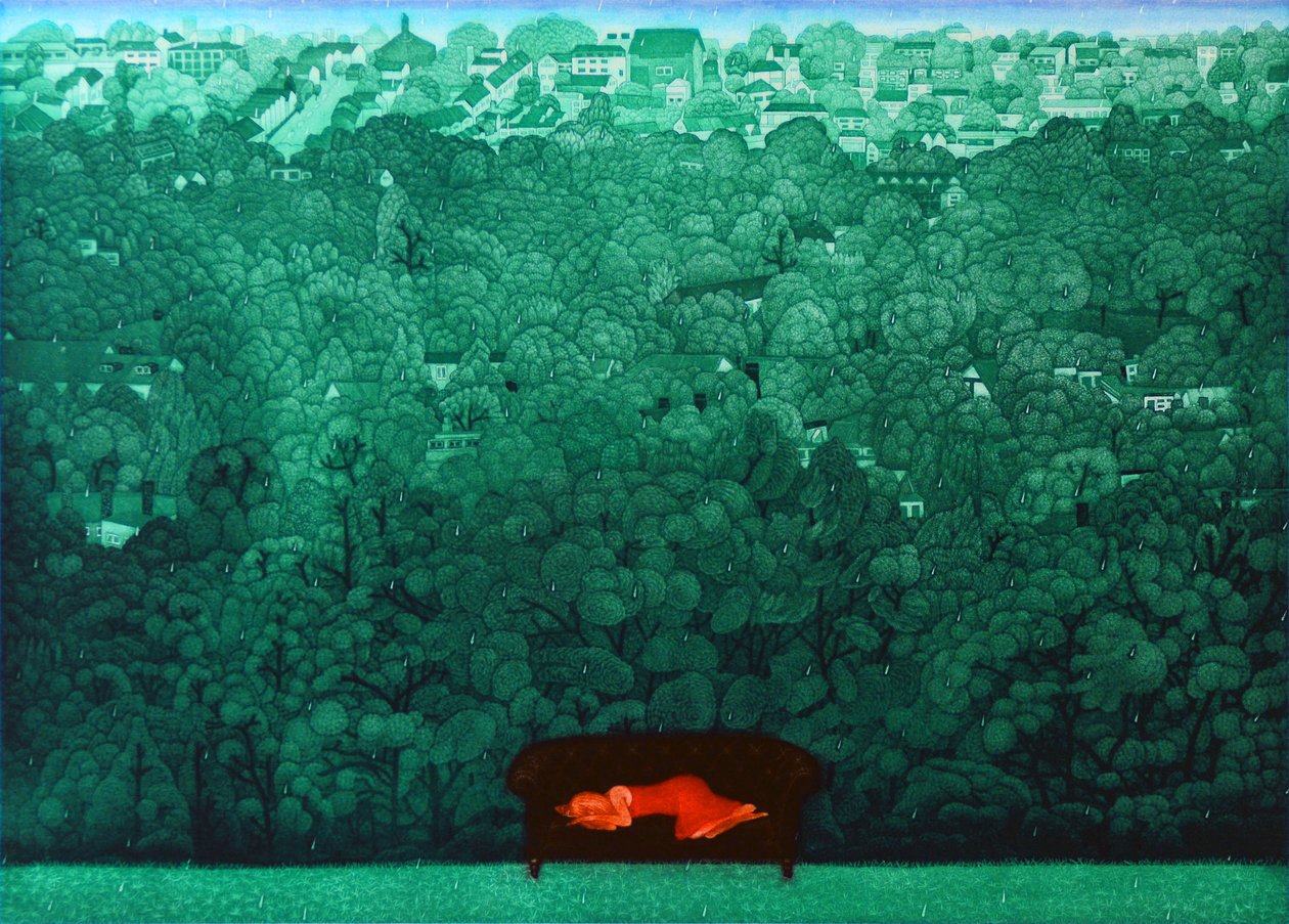 Rêverie sous la pluie, 2009 (gravure) - Emiko Aida
