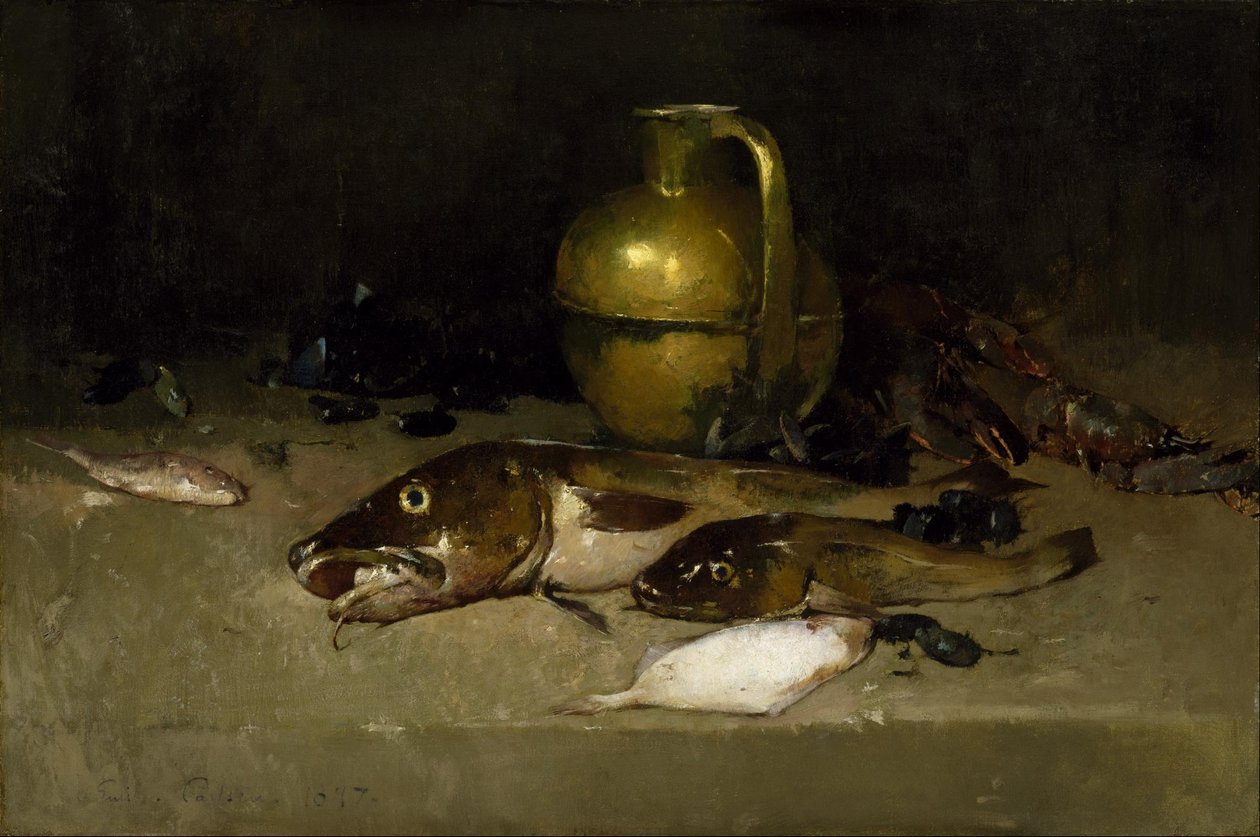 Nature morte au poisson - Emil Carlsen