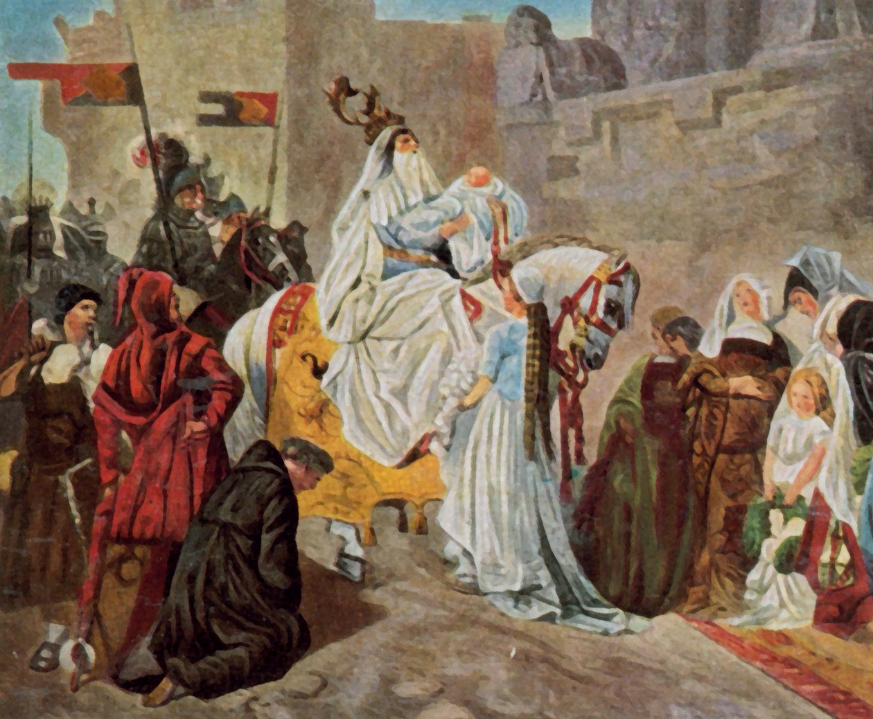 Retour du comte Eberhard de Württemberg après la bataille de Döffingen - Emil Johann Lauffer