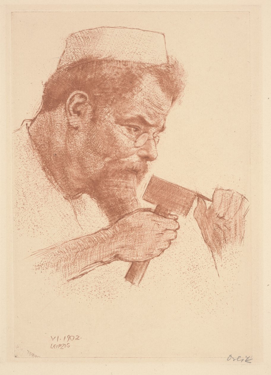 Max Klinger au travail - Emil Orlik