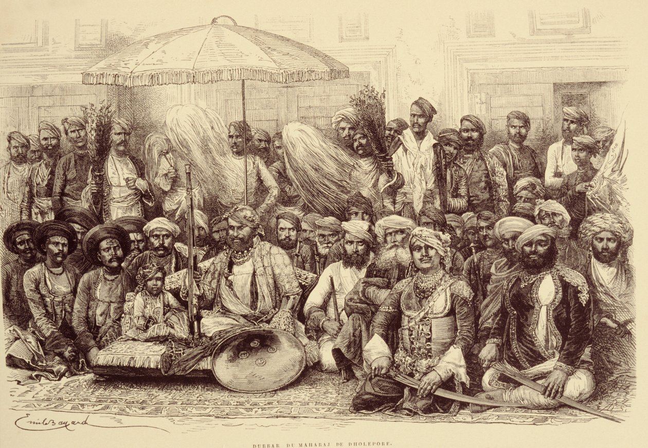 Durbar du Maharajah de Dholpur, 1878 - Emile Antoine Bayard