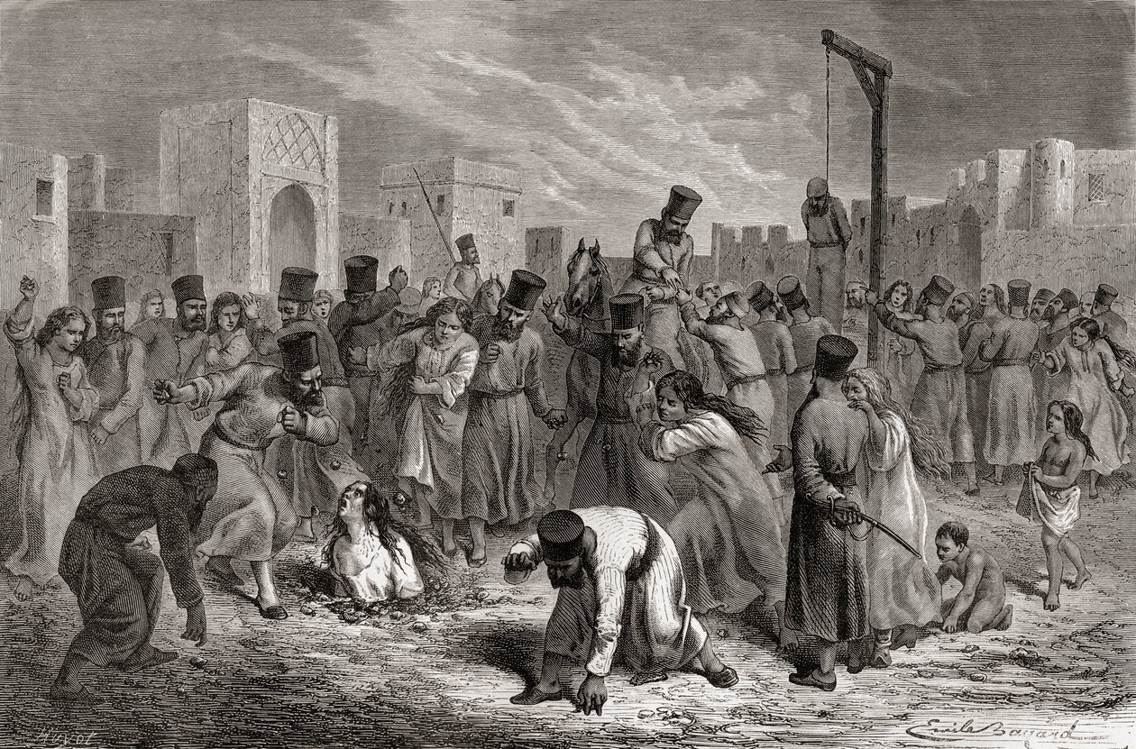 Adultères lapidés et pendus en Turquie, illustration de 
