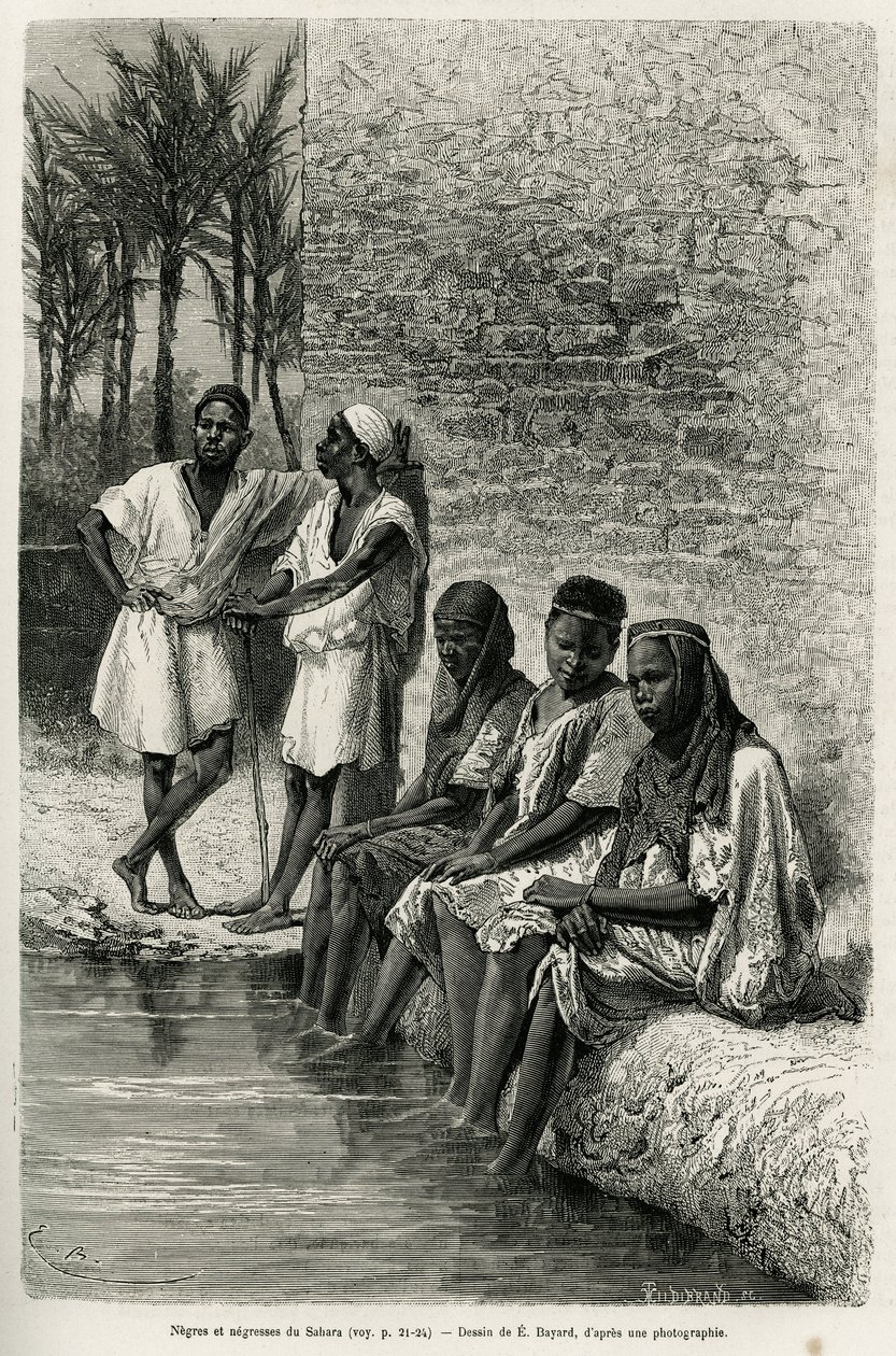 Nègres et négresses du Sahara, sur les rives de l