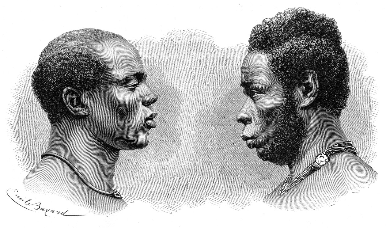 Deux hommes de Guinée française, vers 1850-1890 - Emile Antoine Bayard