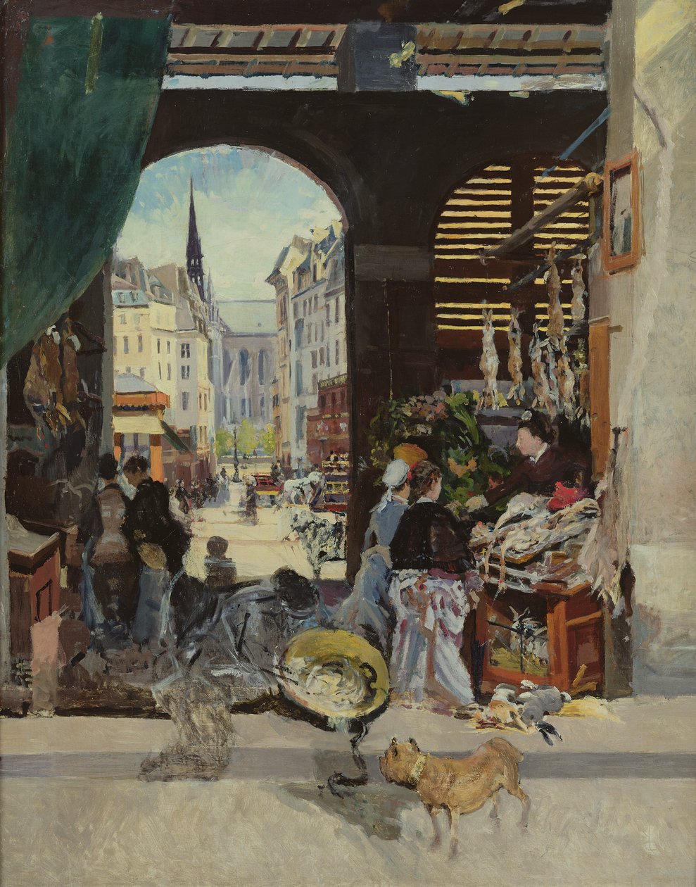 Le Marché des Carmes, Rue Maubert - Emile Antoine Guillier