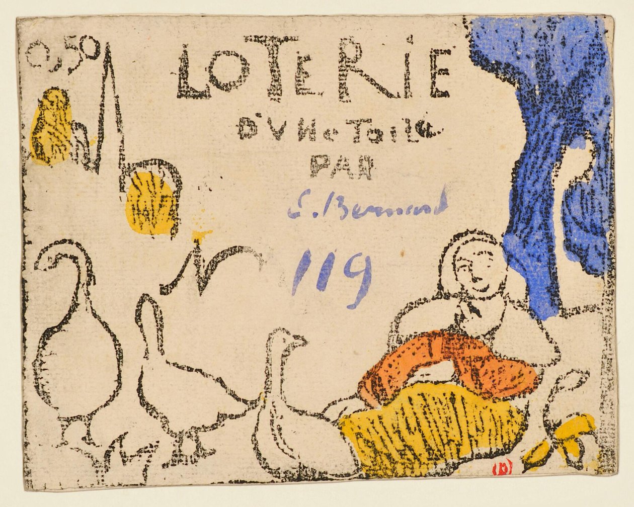 Die Frau mit den Gänsen [Lottoschein] [Probe a] - Emile Bernard