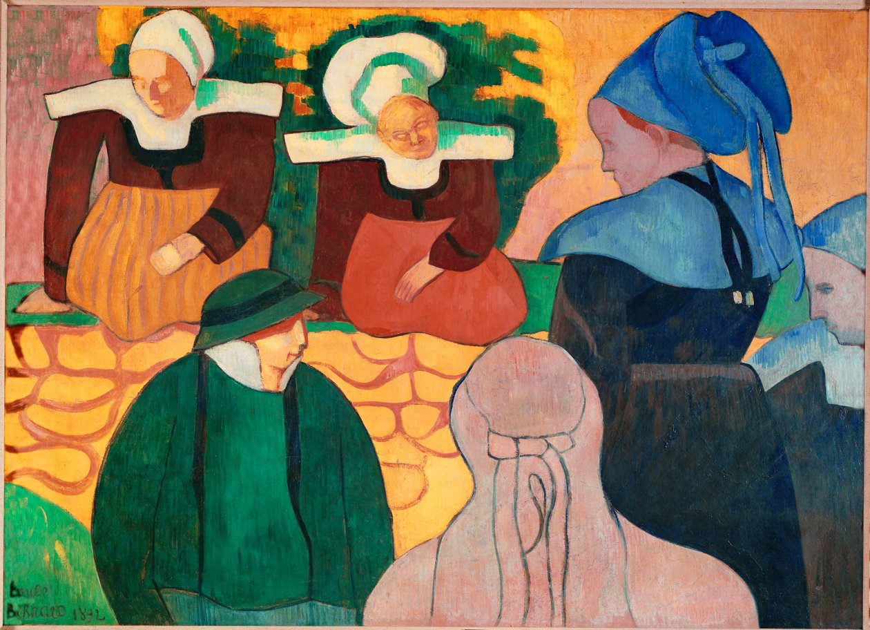 Femmes en Bretagne (huile sur toile) - Emile Bernard
