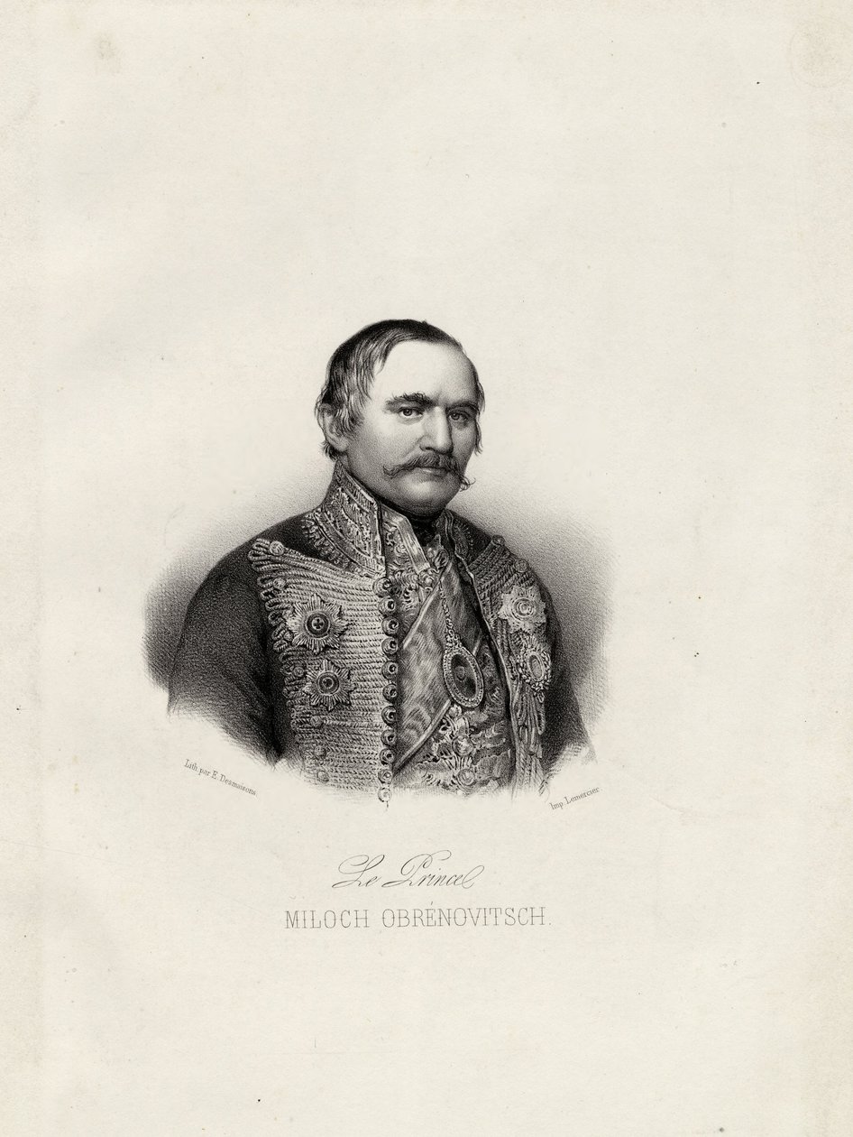 Milo Obrenovic I 1780-1860, prince de Serbie, vers 1838 - Emile Desmaisons