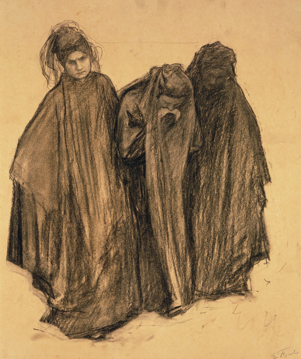 Étude pour La Douleur, 1899 - Emile Friant
