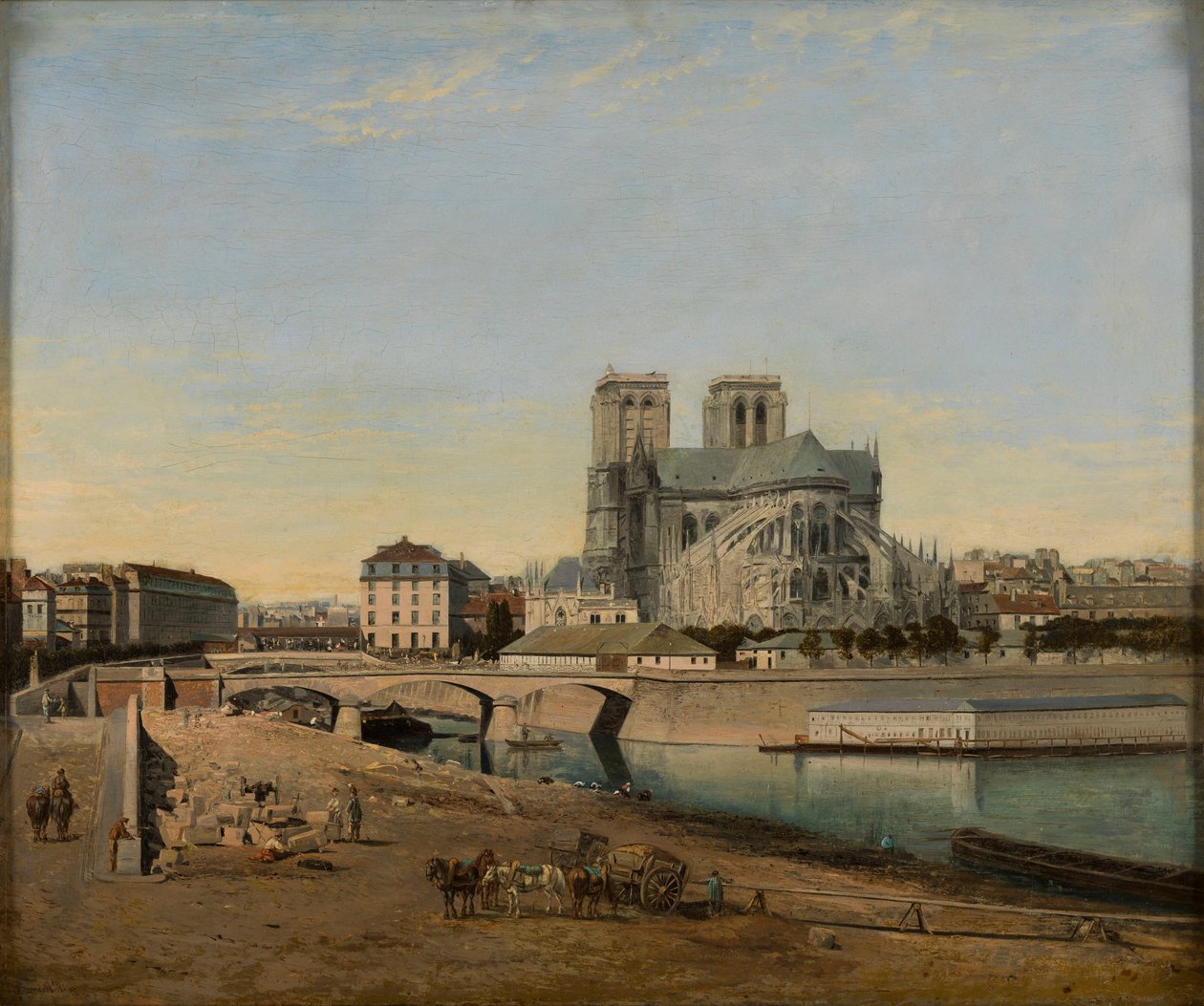 Abside de Notre-Dame, vue du Quai de la Tournelle - Emile Harrouart