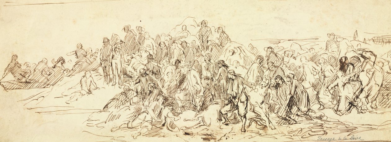 Traversée de la Loire en octobre 1793 - Emile Jean Horace Vernet