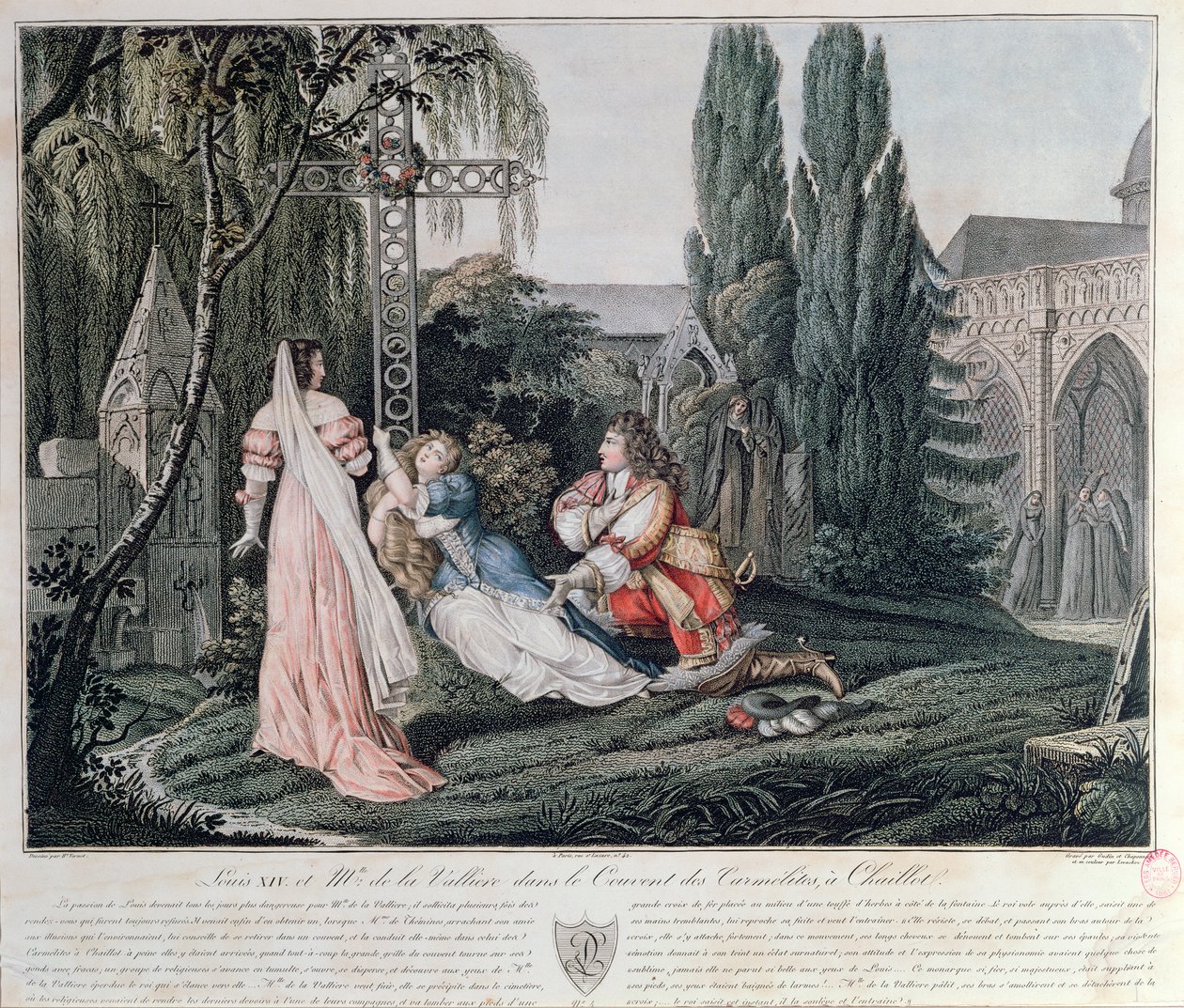 Louis XIV à la poursuite de Louise de la Vallière qui s