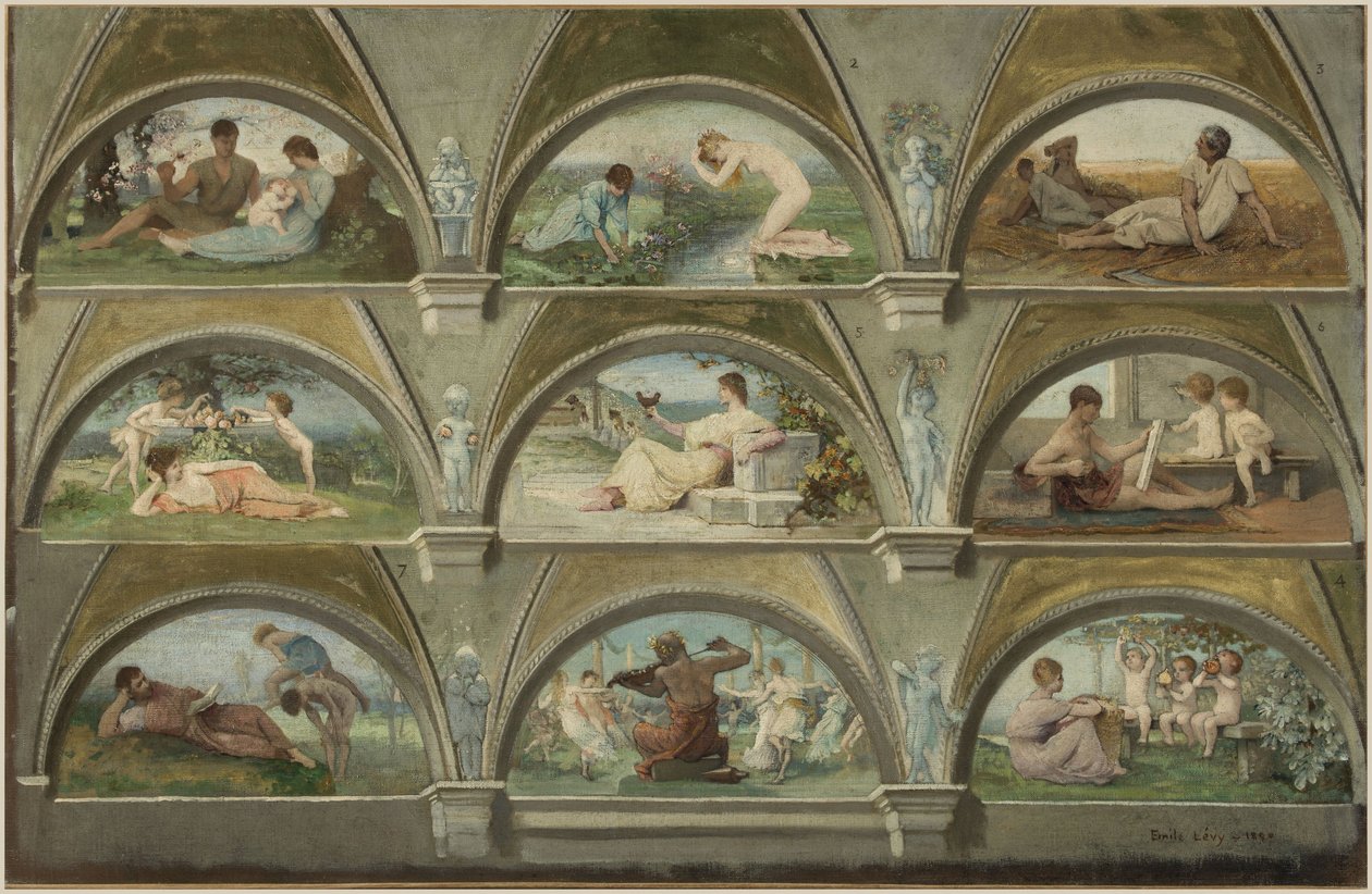 Esquisse pour le salon des cariatides à l
