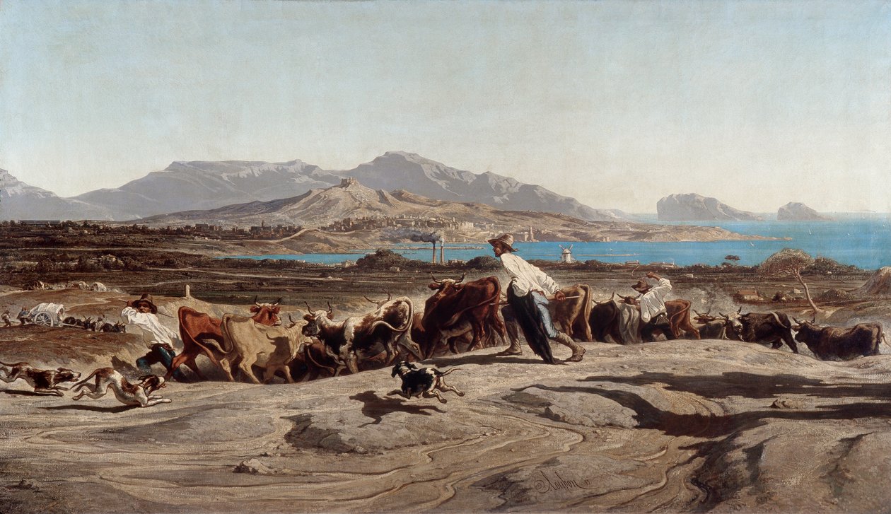 Vue de Marseille, prenant les Aygalades lors d