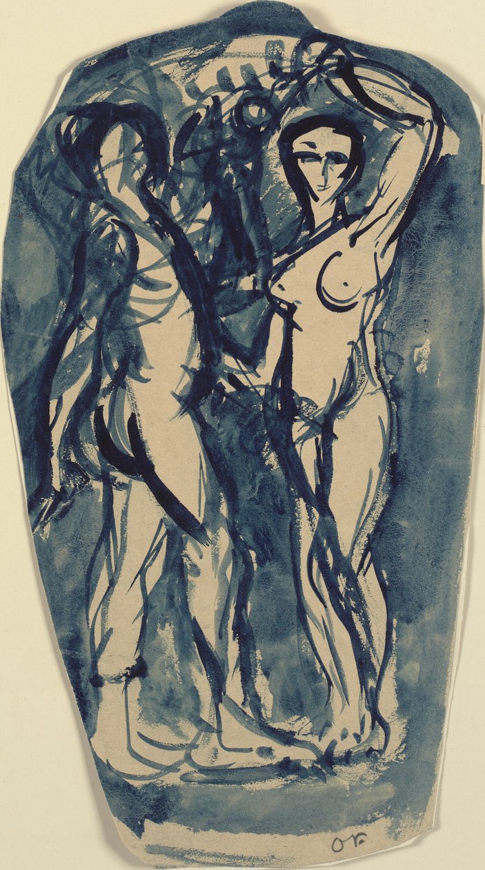 Deux figures debout, nues (Adam et Ève ?) - Emile Othon Friesz