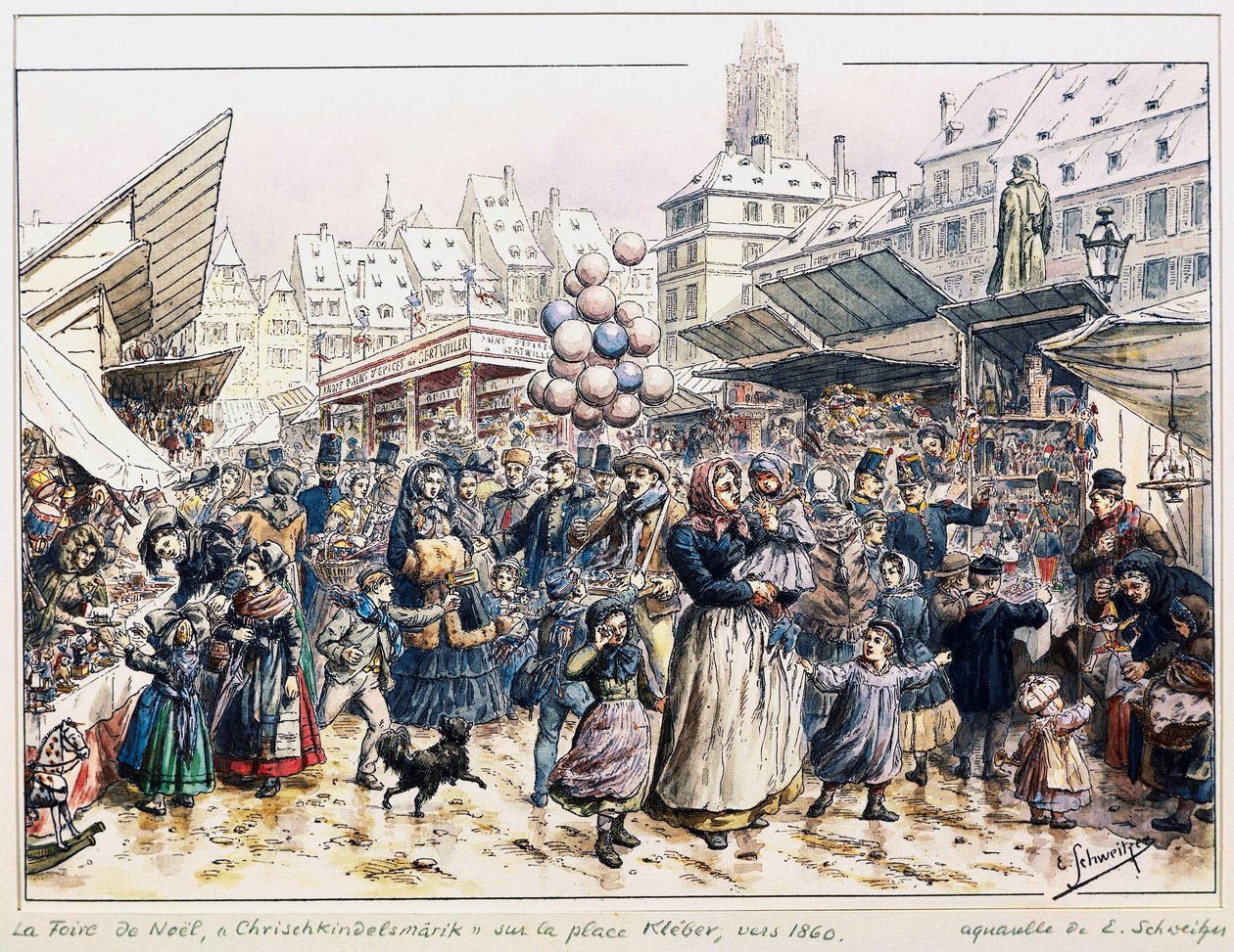 Marché de Noël sur la Place Kléber à Strasbourg - Emile Schweitzer