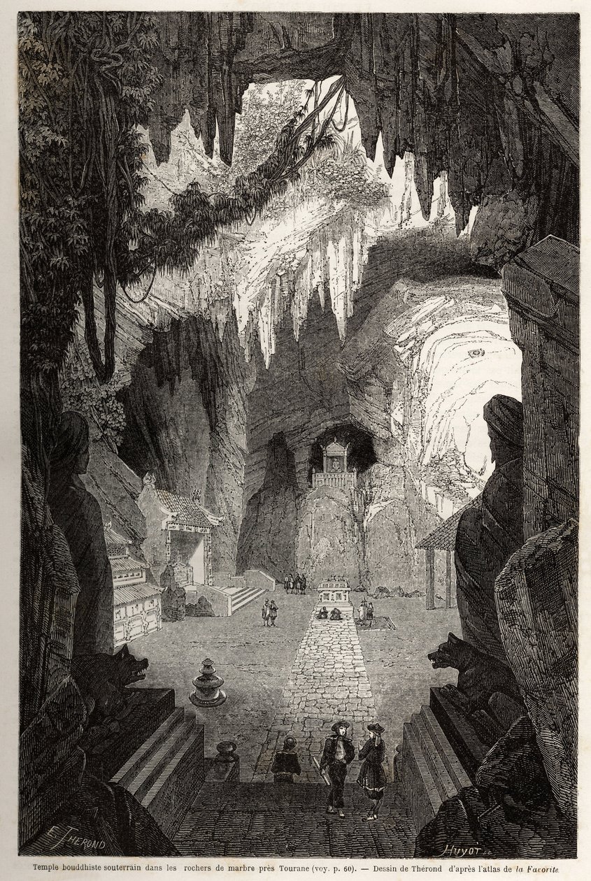 Temple bouddhiste souterrain en marbre près de Tourane - Emile Theodore Therond
