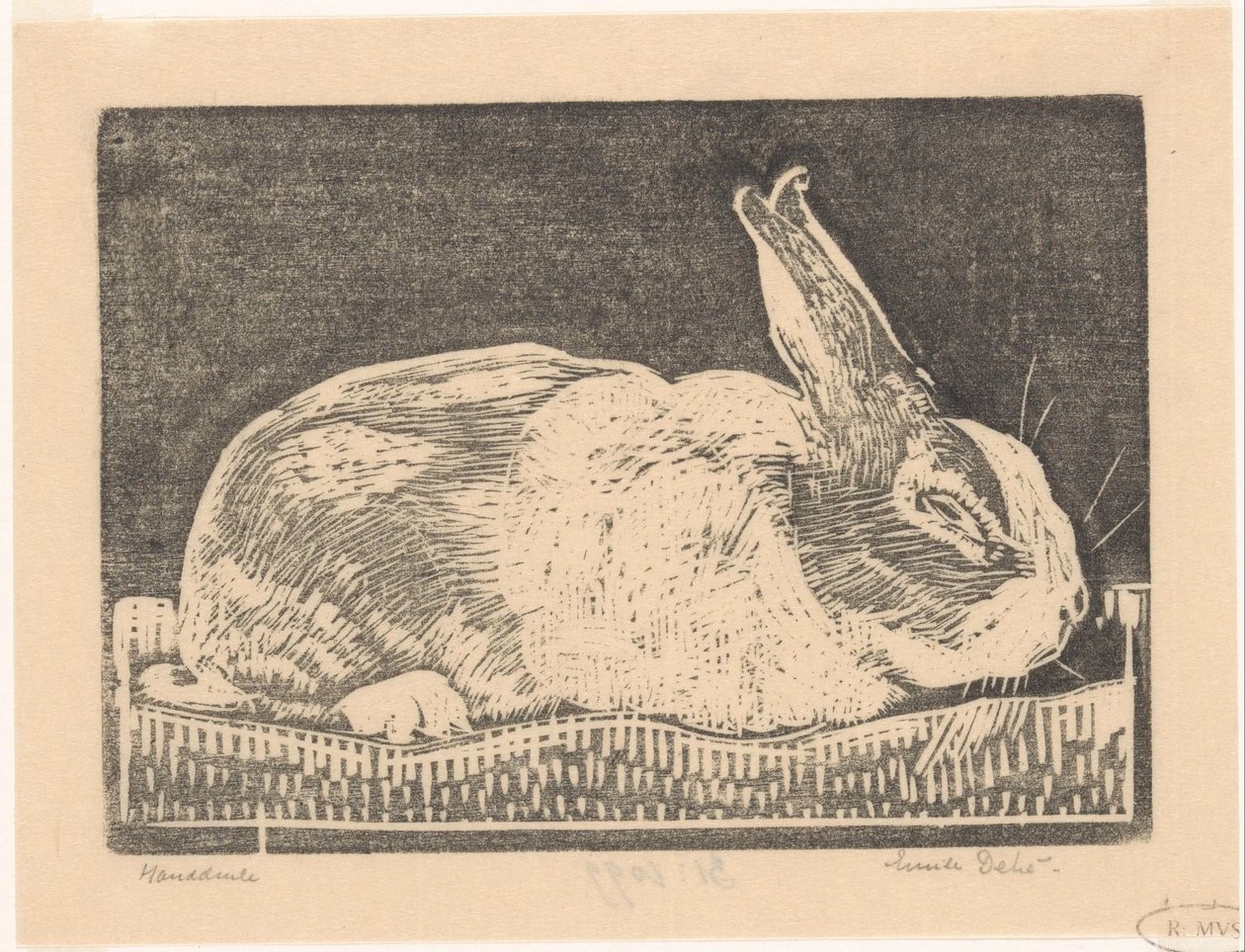 Lapin - Emilius Wilhelmus Dehé (signed by artist)