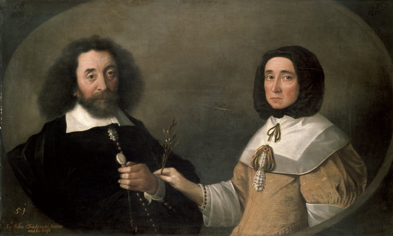 John Tradescant le Jeune et Hester, sa deuxième épouse - Emmanuel de Critz