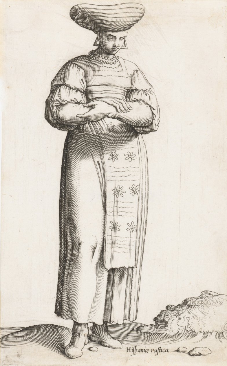 Planche de costume : Hispania Rustica mul. - Enea Vico