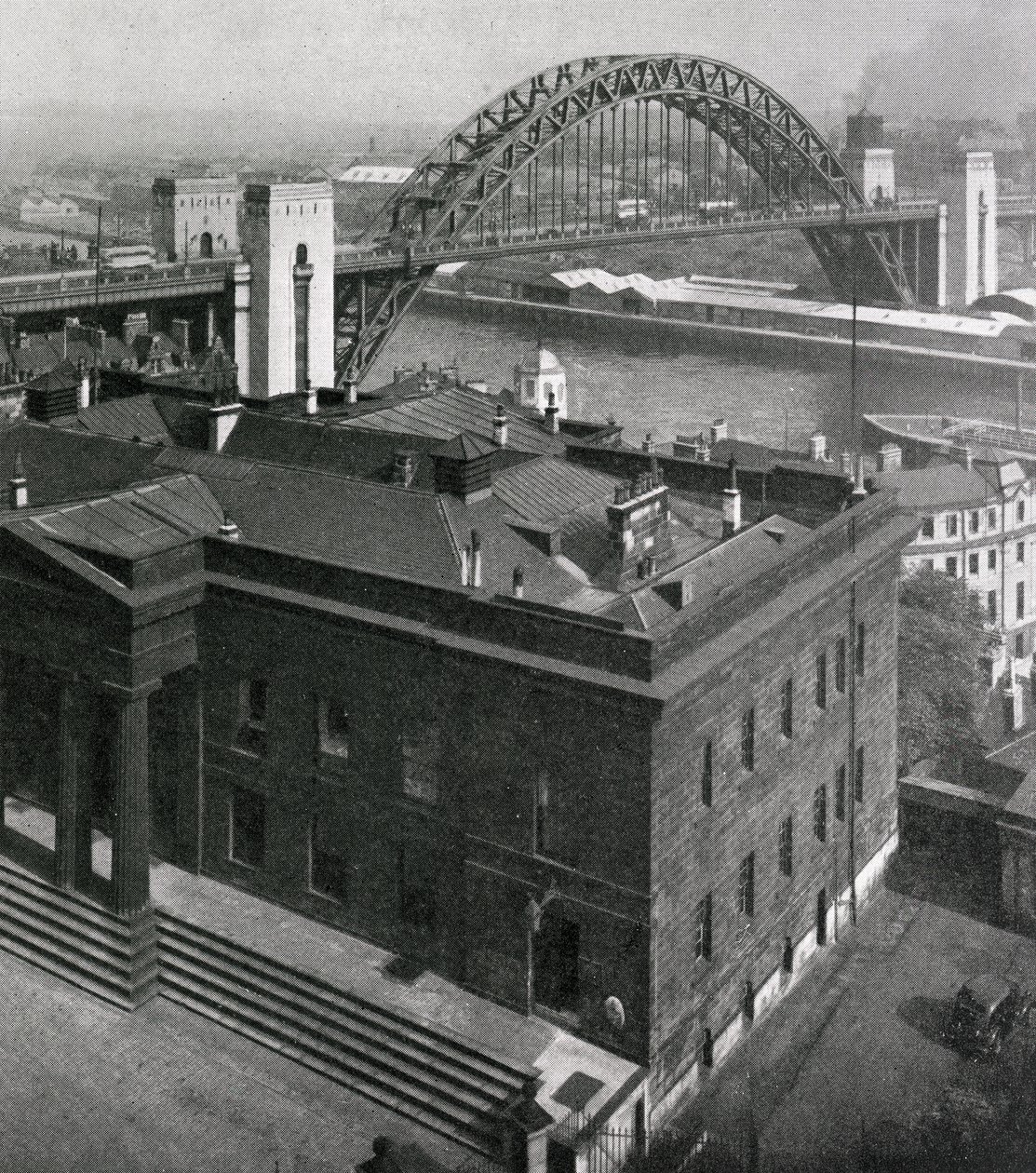 Vue du pont de Tyne, regardant vers Gateshead depuis Newcastle-upon-Tyne - English Photographer
