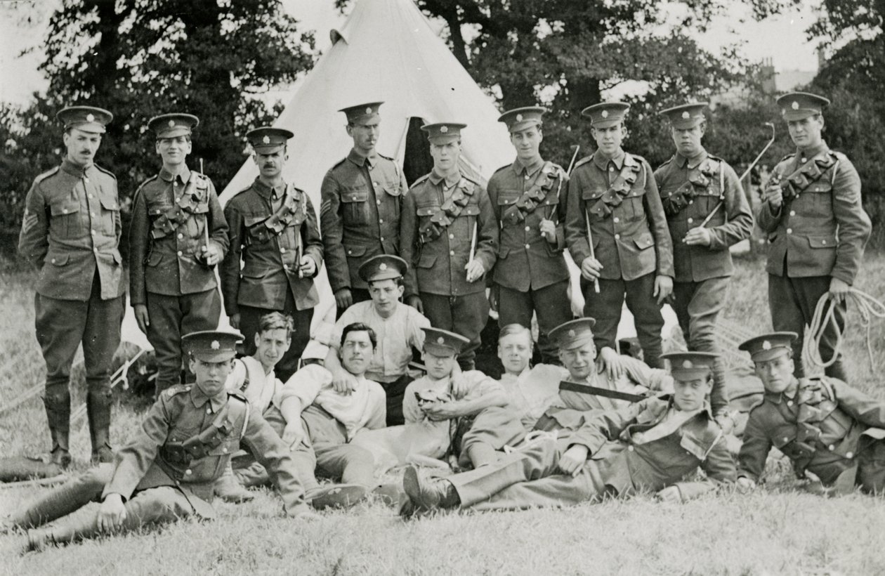 Portrait de groupe du London Mounted Army Service Corp - English Photographer