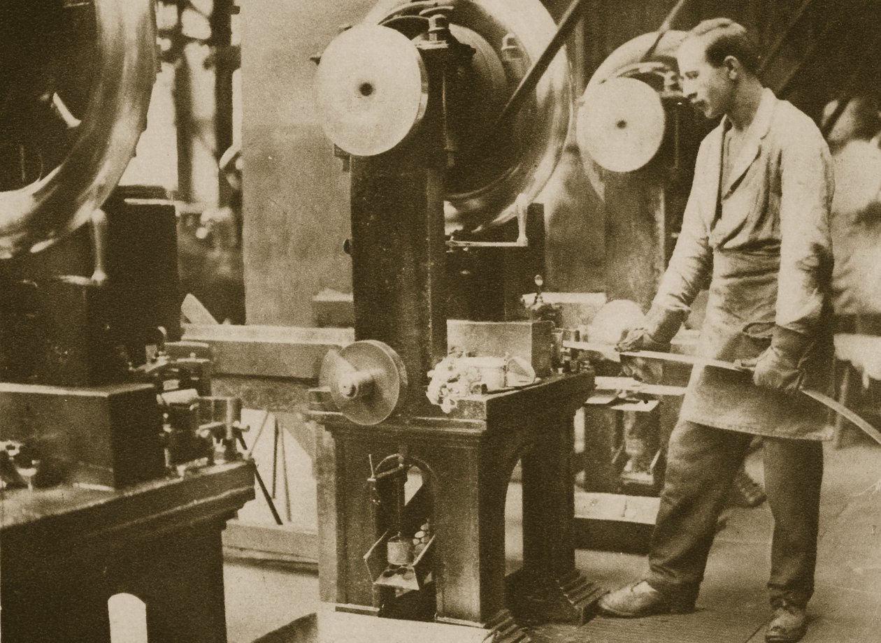 Fabrication de monnaie : découpe de bandes d