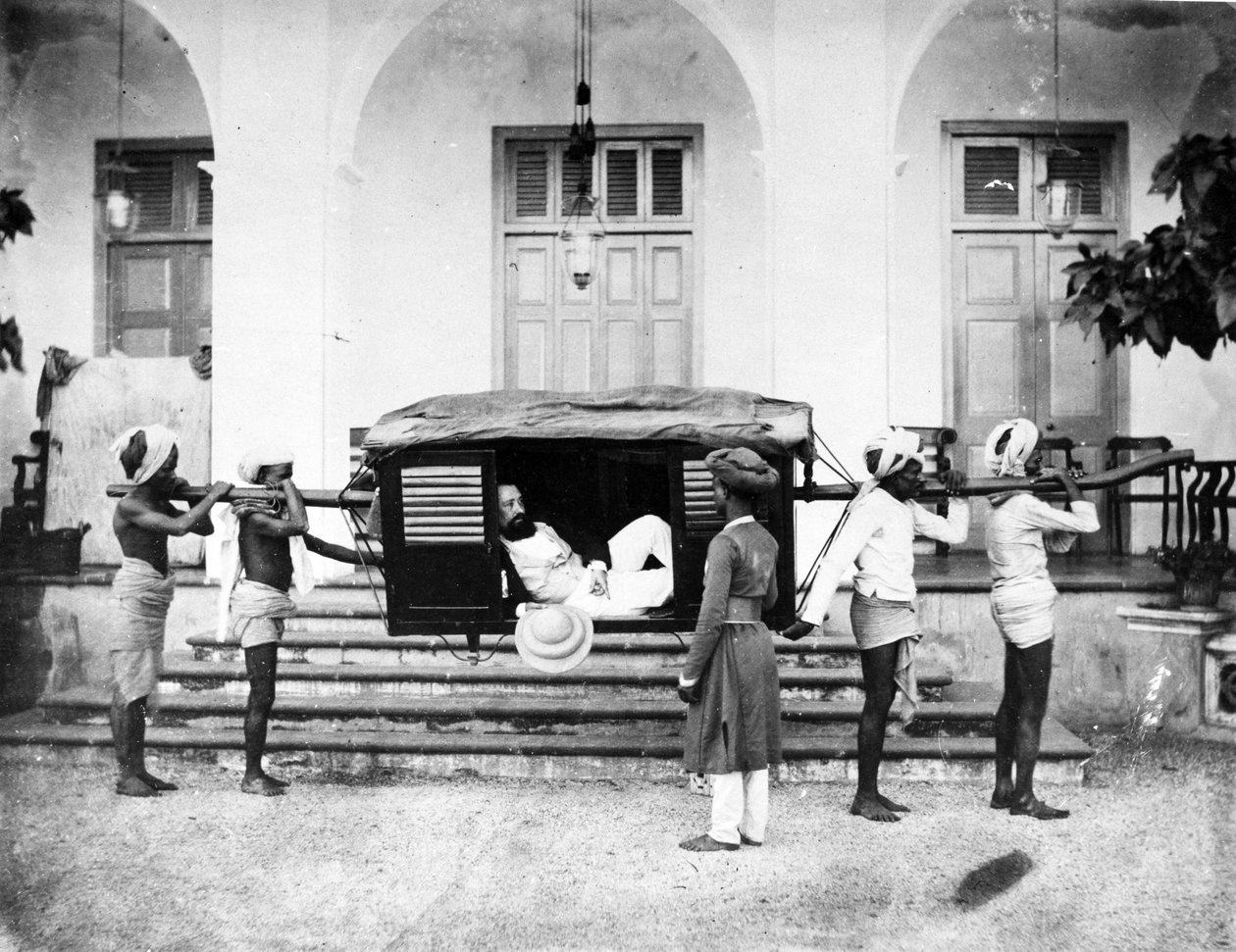 Palanquin, années 1870 - English Photographer