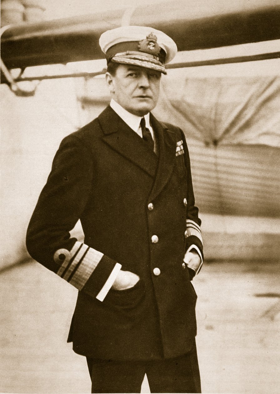 Vice-amiral Sir David Beatty, G.C.B., commandant en chef de la flotte de croiseurs de bataille, 1914-19 - English Photographer