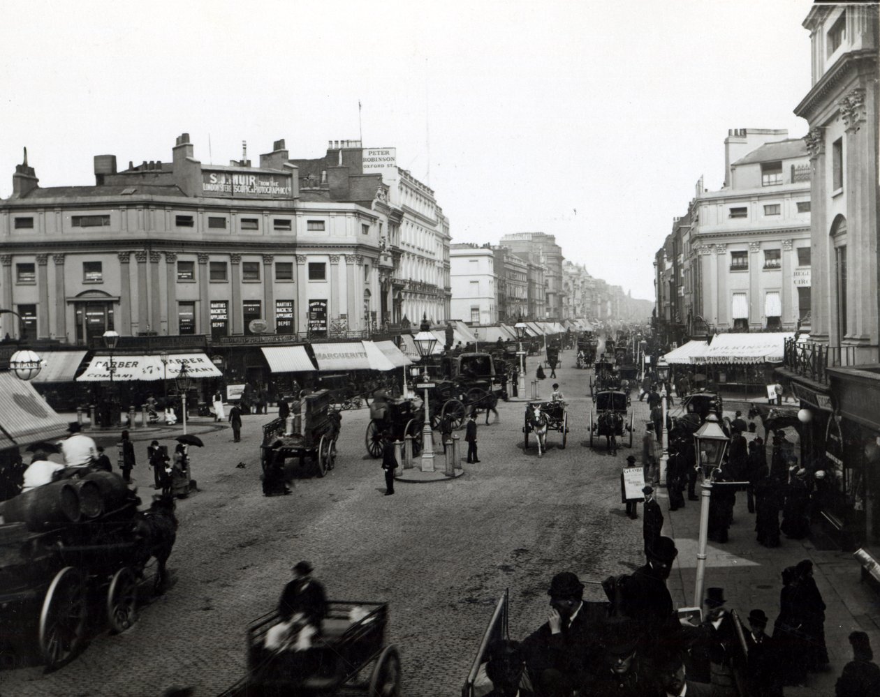 Vue de Oxford Street, Londres, vers 1890 - English Photographer