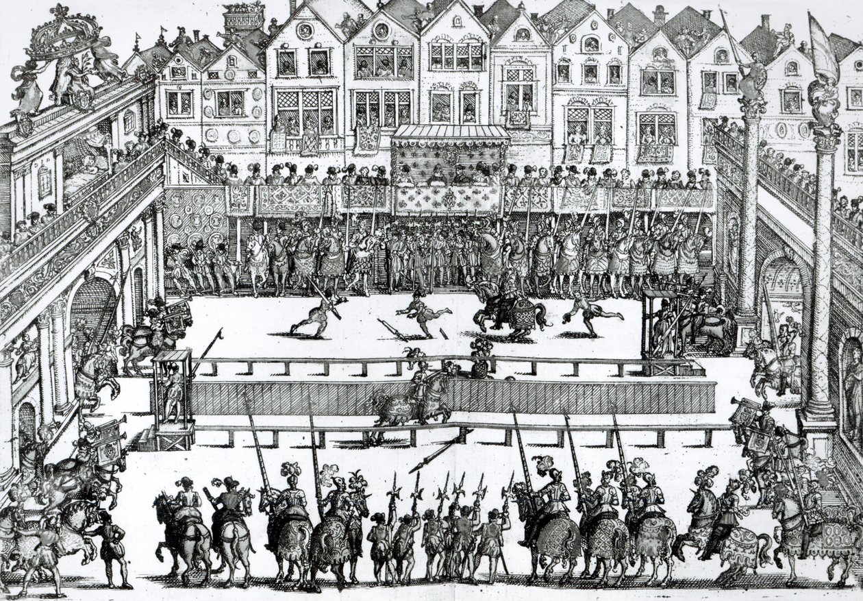 Une scène de joute - English School