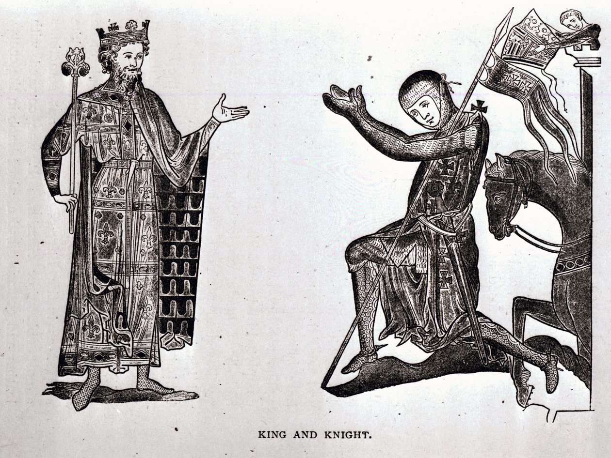Un roi et un chevalier, illustration de 
