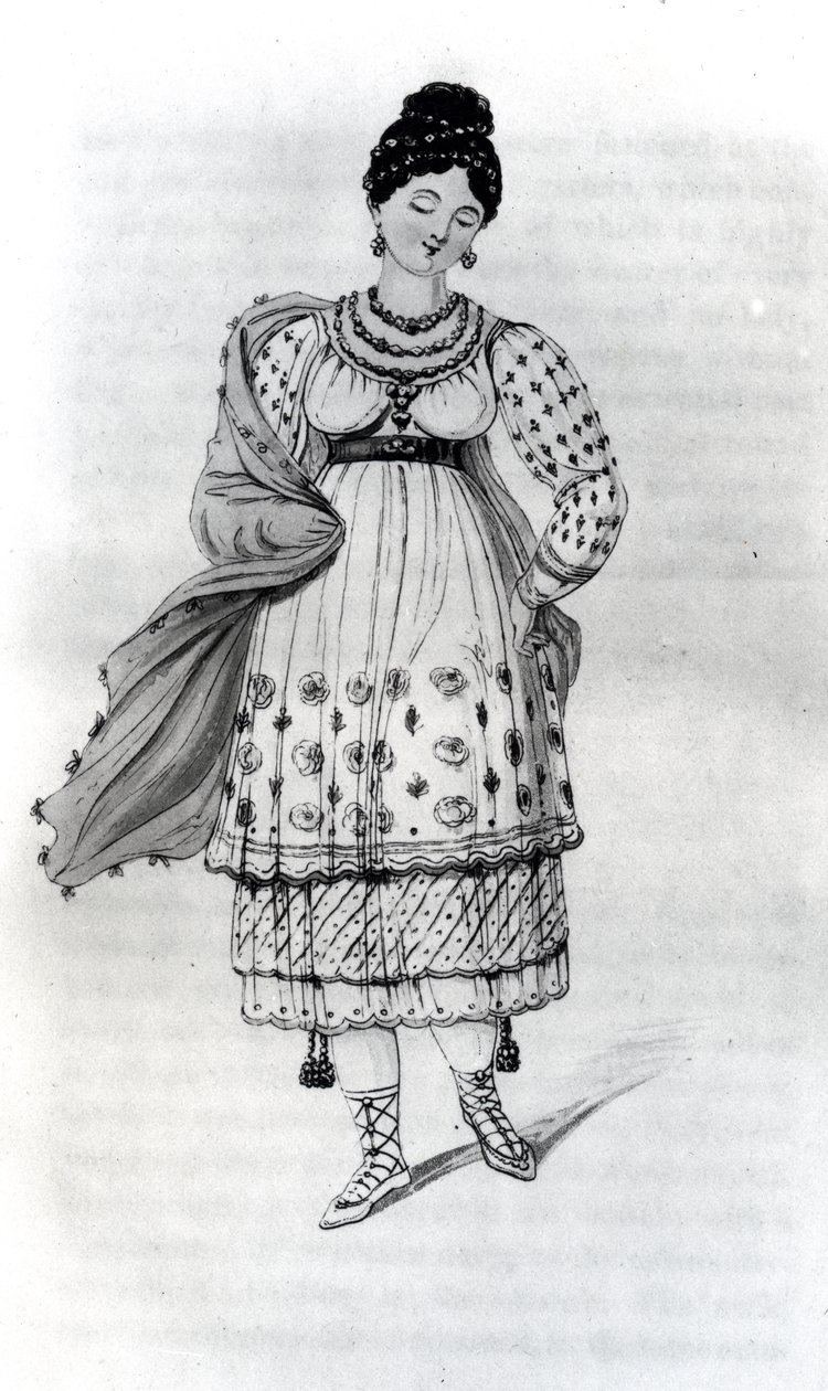 Une dame de Lima en robe de mariée - English School