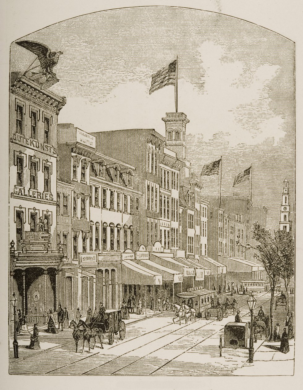 Rue Arch, Philadelphie, vers 1870, de 