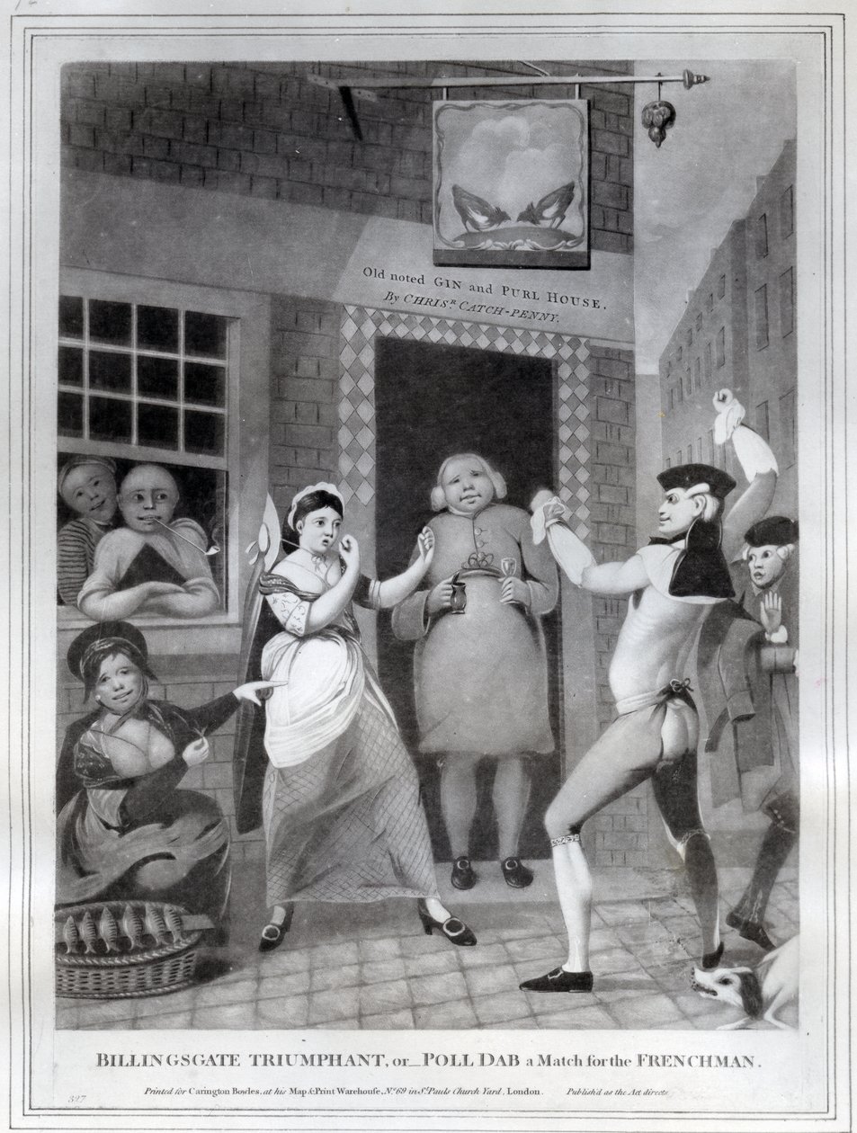 Billingsgate Triomphant, ou- Poll Dab un Match pour le Français, 1775 - English School