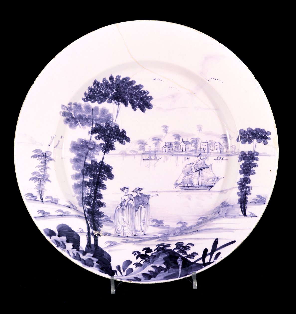Plat en faïence de Bristol - English School