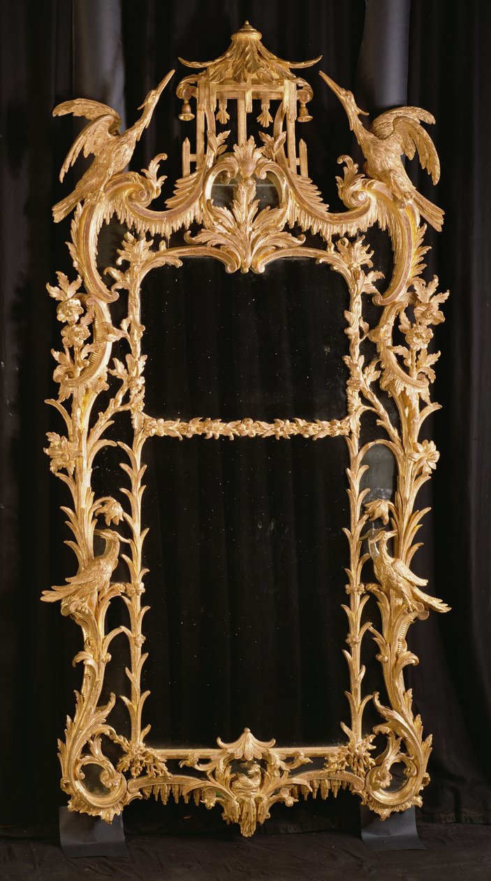Miroir sculpté, c.1760 (bois doré) - English School