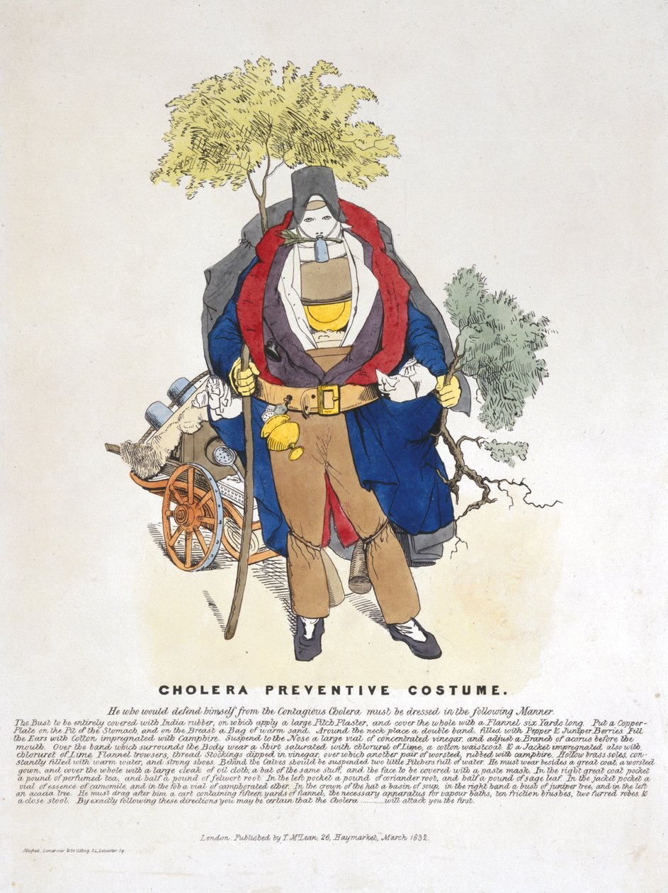Costume préventif contre le choléra, mars 1832 - English School