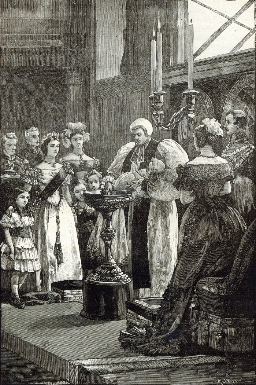 Baptême de la princesse Louise dans la chapelle du palais de Buckingham - English School
