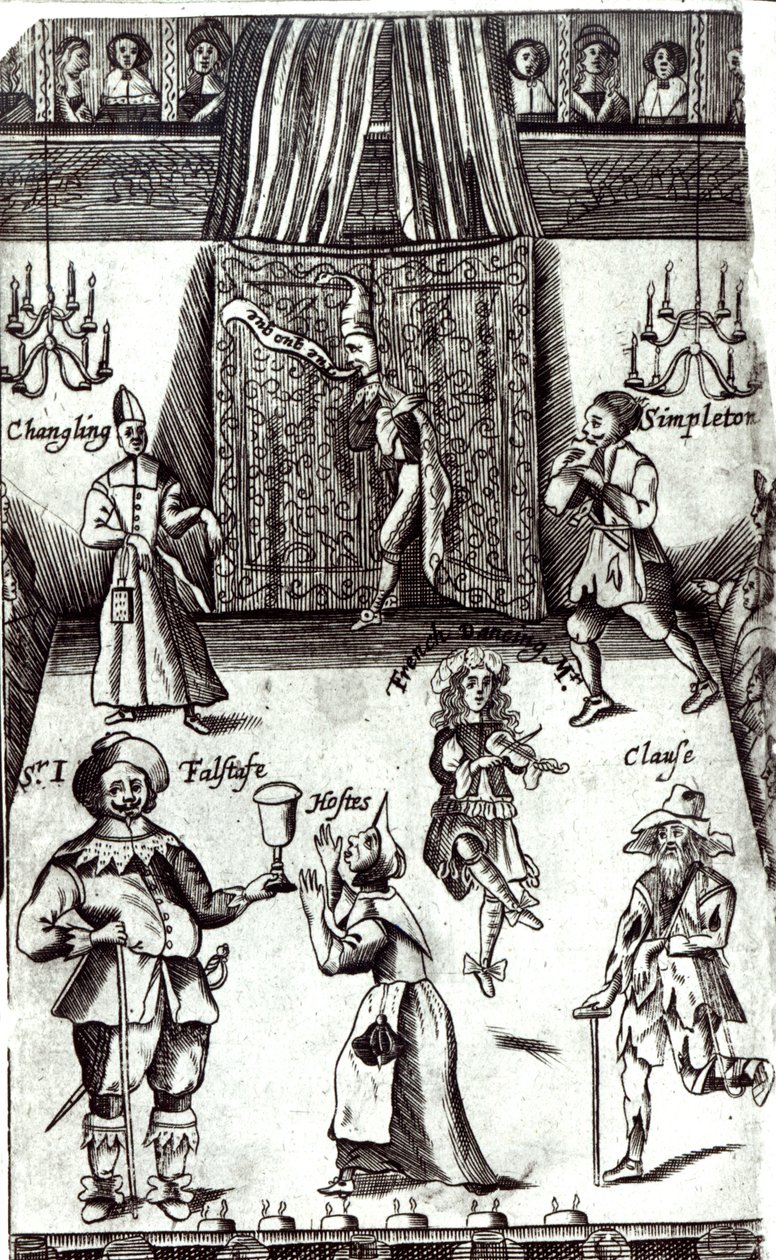 Acteurs comiques en représentation, 1662 - English School