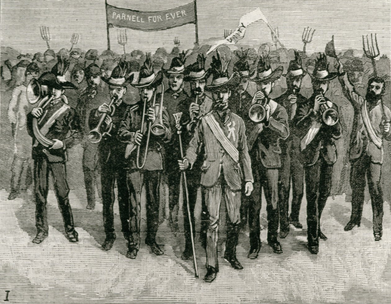 Manifestation sur le domaine de M. Parnell, Avondale, Wicklow : la fanfare de M. Parnell, de 