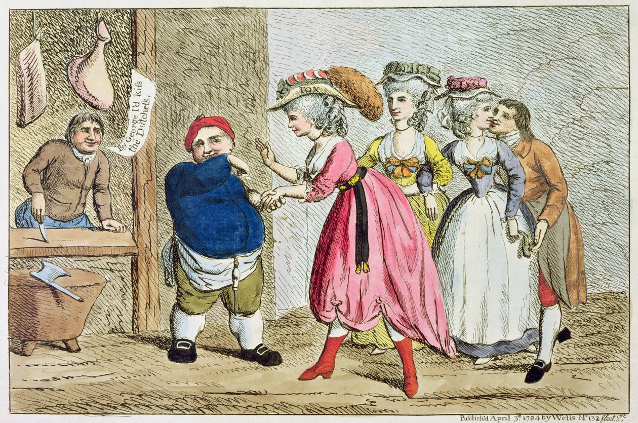 Influence féminine, ou, la toile du Devonshire, 1784 - English School