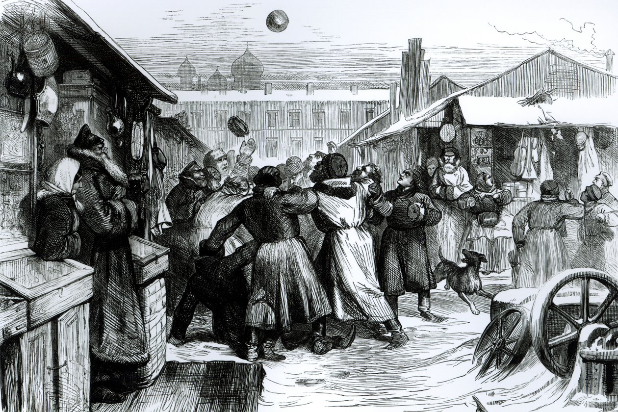 Football au marché juif, Saint-Pétersbourg, de 