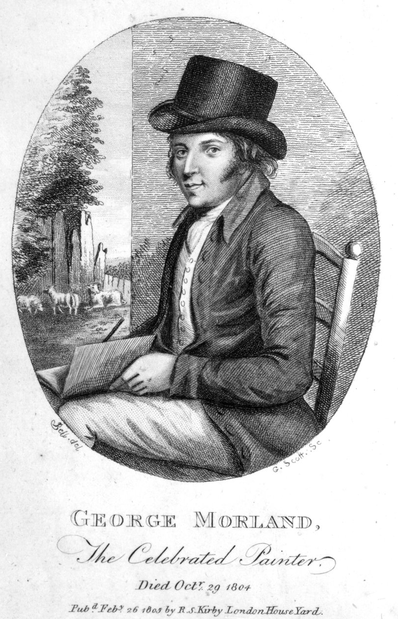 George Morland, gravé par G. Scott, 1805 - English School