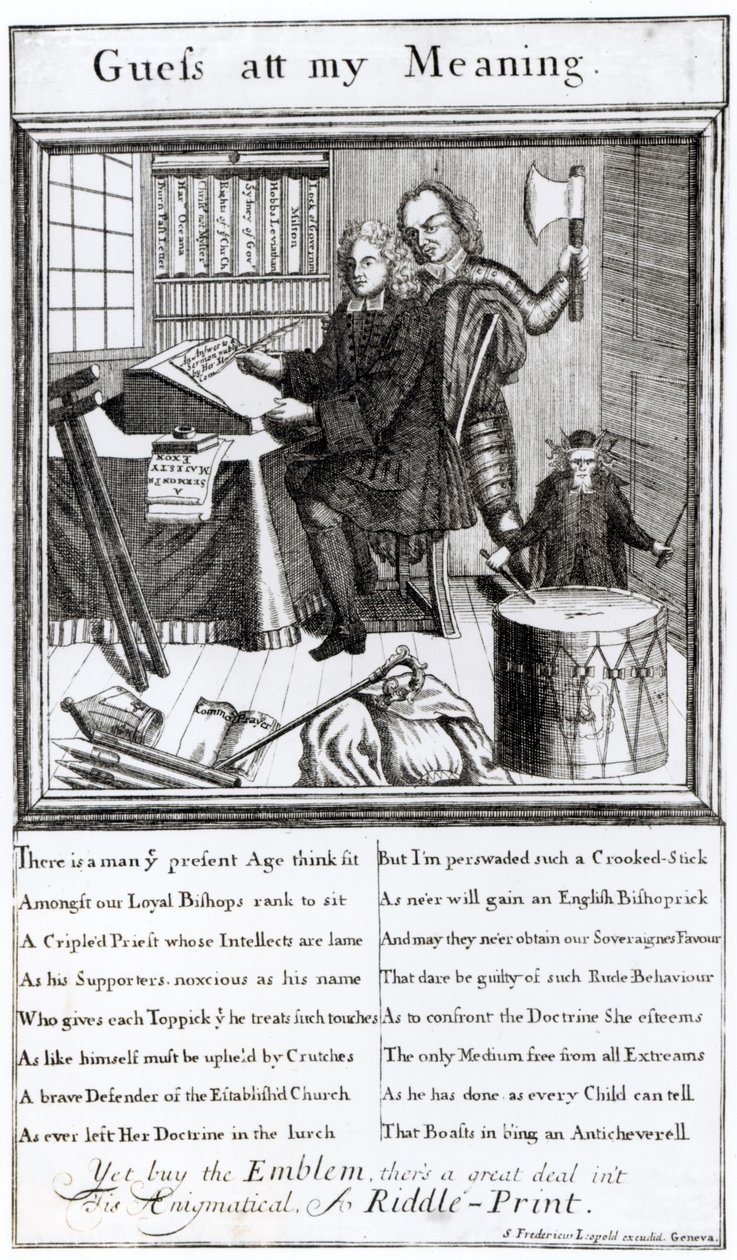 Devinez mon sens, 1709 - English School