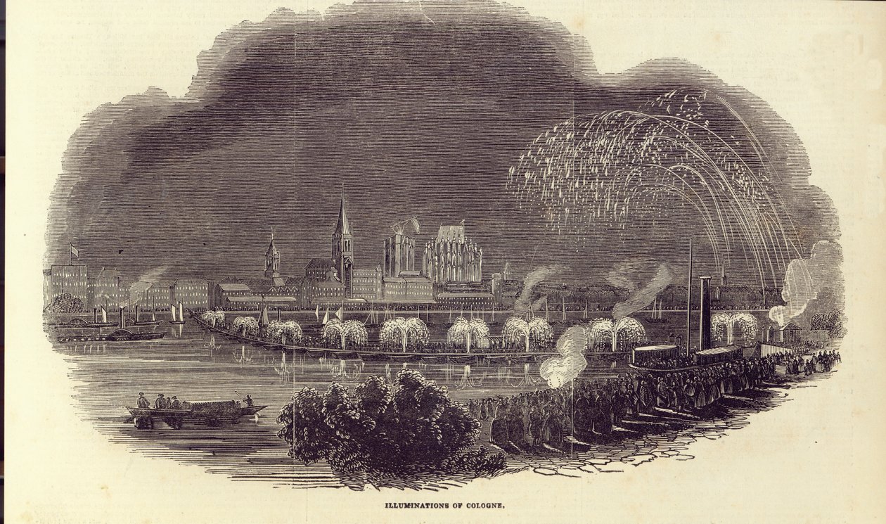 Illuminations de Cologne, 23 août 1845 - English School