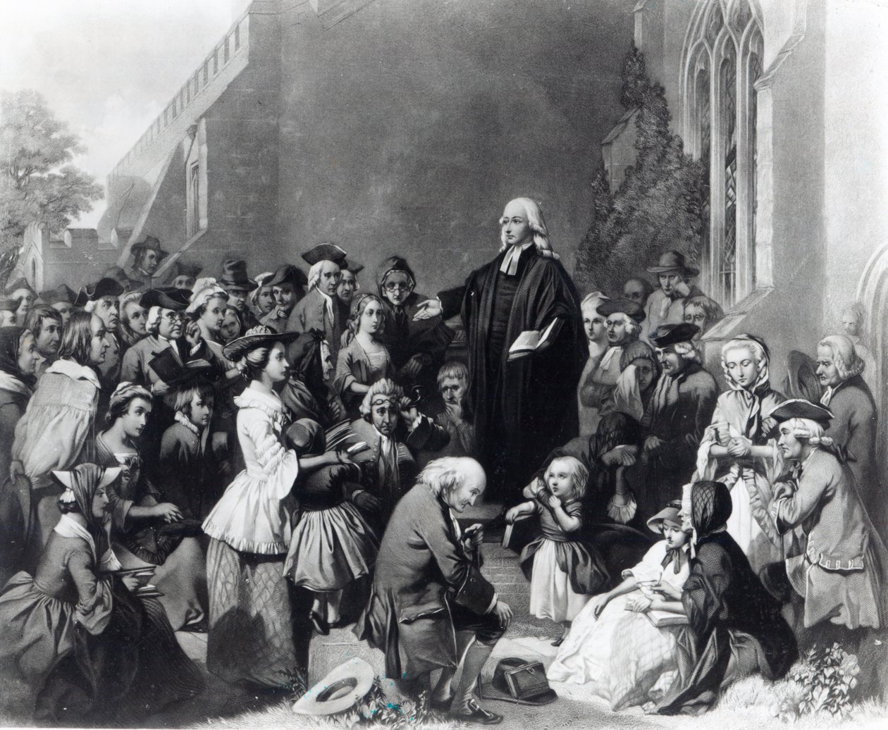 John Wesley prêchant - English School