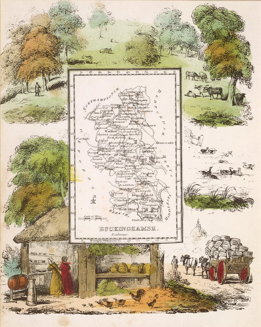 Carte du Buckinghamshire - English School
